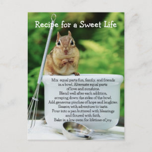 Sweet Life Little Chipmunk Postcard