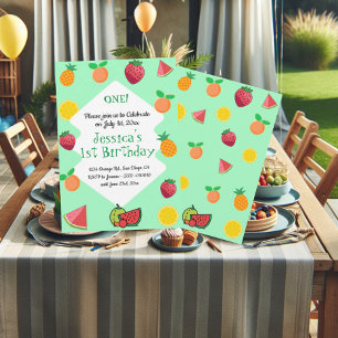 Sweet like a Fruit Summer Birthday Party  Invitation