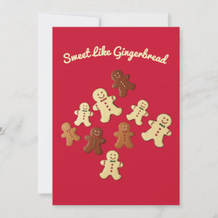 Sweet Like Gingerbread Christmas Holiday Card