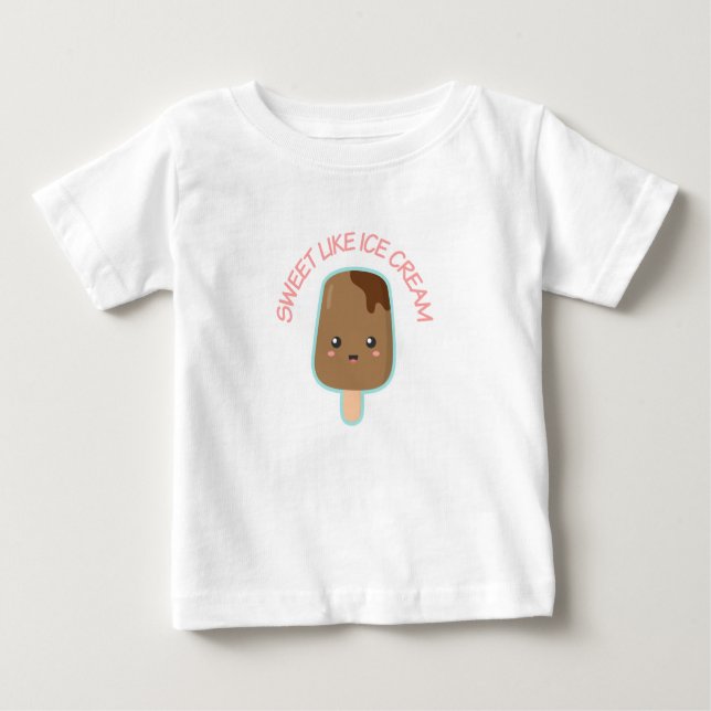 Sweet Like Ice Cream Cute Baby Tee (Front)