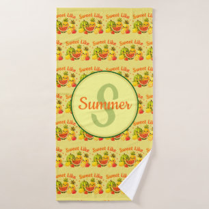 Sweet Like Summer Cute Kawaii Fruit   Custom Fruit Bath Towel