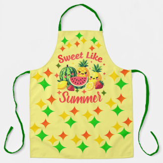Sweet Like Summer Cute Kawaii Fruit Kitchen Apron