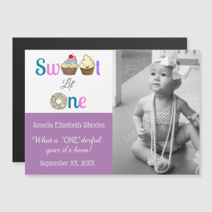 Sweet Lil One Baby's First Birthday Announcement
