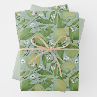 Sweet lime pattern wrapping paper