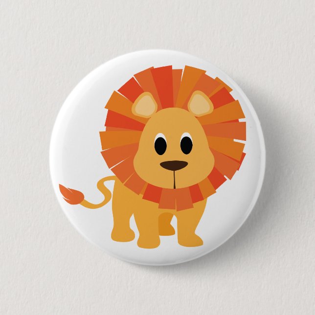 Sweet Lion 6 Cm Round Badge (Front)