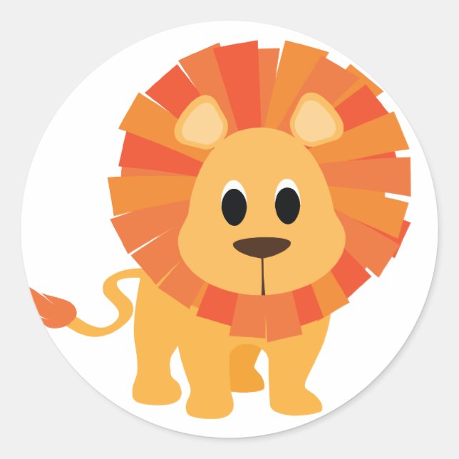 Sweet Lion Classic Round Sticker (Front)