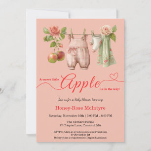 Sweet Little Apple Baby Shower   Fall Rustic Baby  Invitation
