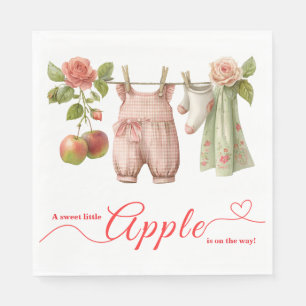 Sweet Little Apple Baby Shower Fall Rustic Baby Napkin