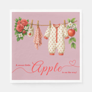Sweet Little Apple Baby Shower Fall Rustic Baby Napkin