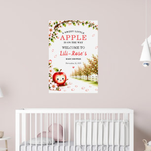 Sweet Little Apple Blossom Baby Shower Poster