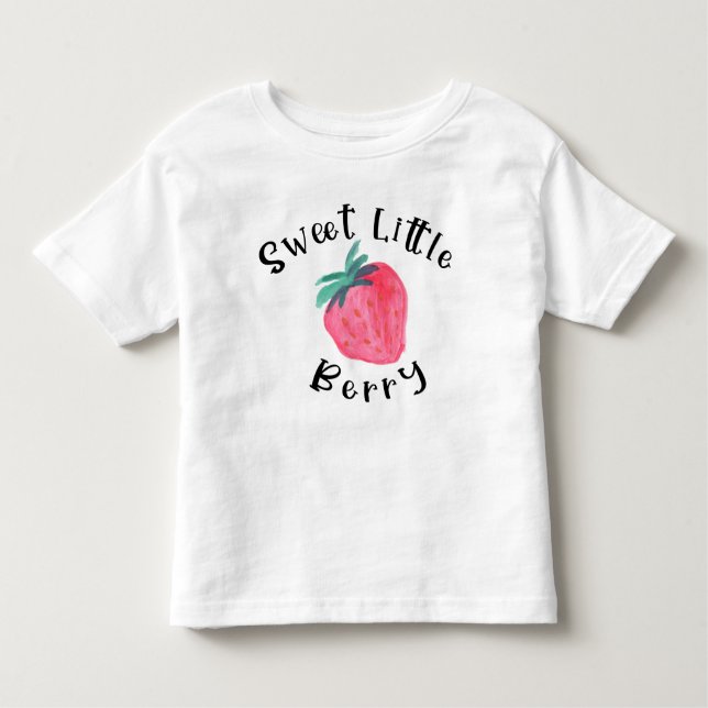 Sweet Little Berry Strawberry Toddler Tshirt  (Front)