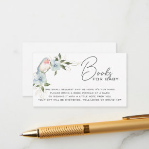 Sweet Little Bird and Flowers Books for Baby Enclosure Card