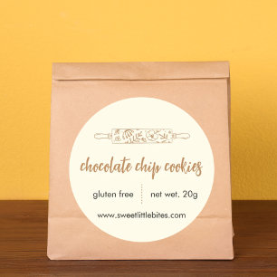 Sweet Little Bites Bakery Chocolate Cookies Classic Round Sticker