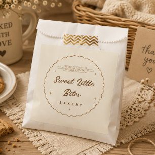 Sweet Little Bites Bakery Logo Sticker Favour Bag