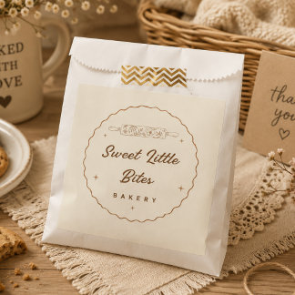 Sweet Little Bites Bakery Logo Sticker Favour Bag