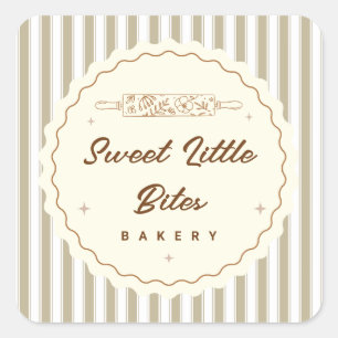 Sweet Little Bites Small Bakery Logo Sticker
