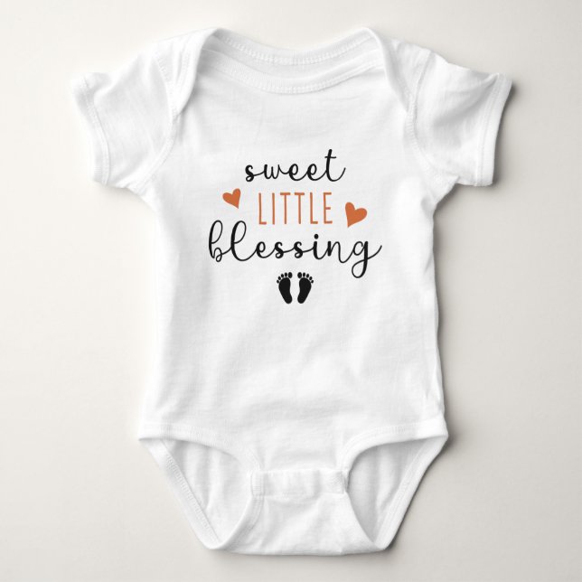Sweet Little Blessing Baby Announcement Baby Bodysuit (Front)
