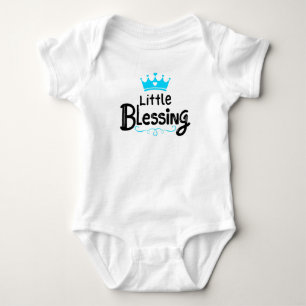 Sweet "Little Blessing" Blue Baby Bodysuit