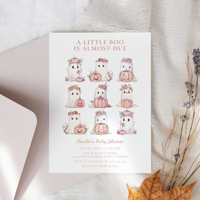 Sweet Little Boo Halloween Baby Shower Invitation (Creator Uploaded)