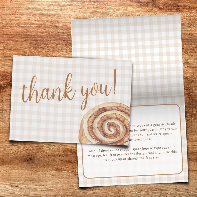 Sweet Little Bun in the Oven Baby Shower Folding Thank You Card (Creator Uploaded)