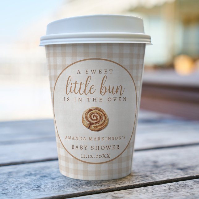 Sweet Little Bun in the Oven Neutral Baby Shower  Paper Cups (Creator Uploaded)