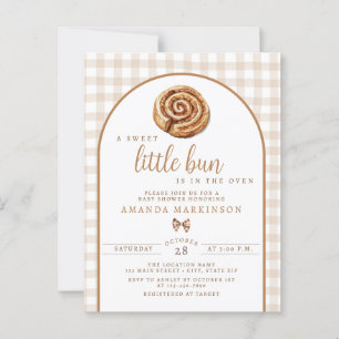 Sweet Little Bun in the Oven Neutral Baby Shower  Postcard