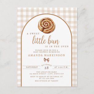 Sweet Little Bun in the Oven Neutral Baby Shower  Postcard