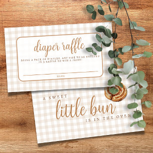 Sweet Little Bun in the Oven Neutral Diaper Raffle Business Card