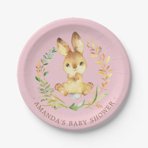 Sweet Little Bunny Baby Shower 7" Plate