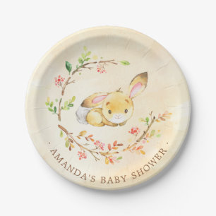 Sweet Little Bunny Baby Shower 7" Plate