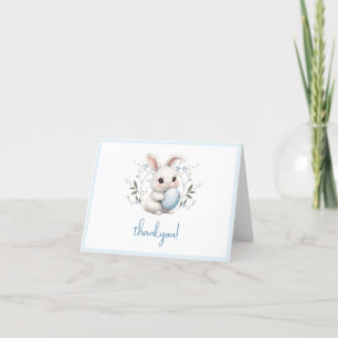 Sweet Little Bunny Easter Baby Shower Folded Thank You Card