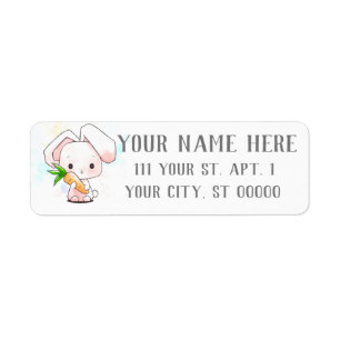 Sweet Little Bunny Return Address Label