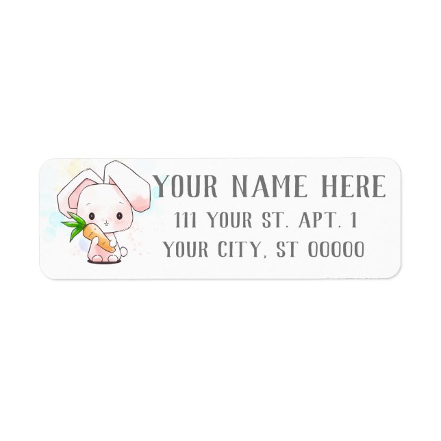 Sweet Little Bunny Return Address Label (Front)