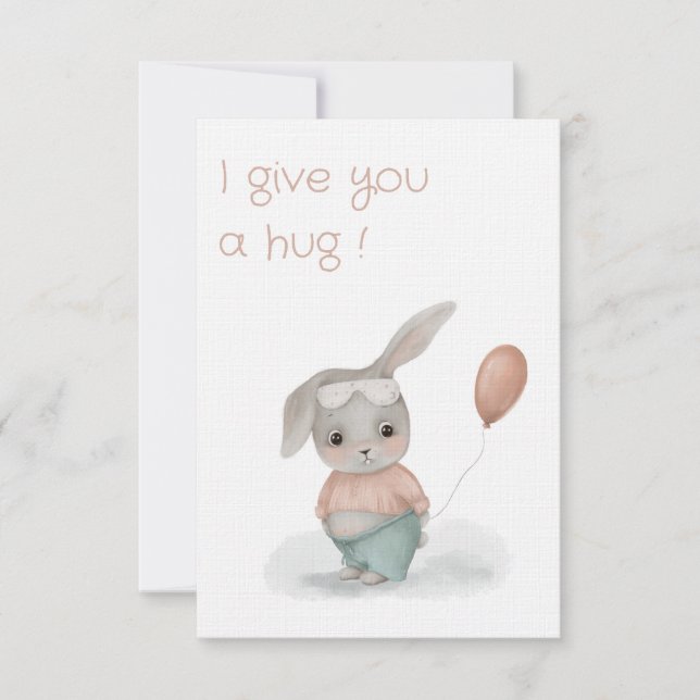 sweet little bunny  thank you card (Front)