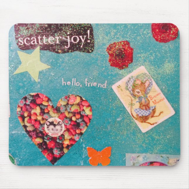 Sweet Little Cheering Mouse Pad. Pad (Front)