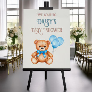 Sweet Little Cub Baby Shower Welcome Poster
