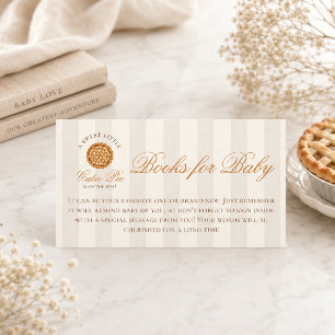 Sweet Little Cutie Pie Fall Books For Baby Shower Enclosure Card