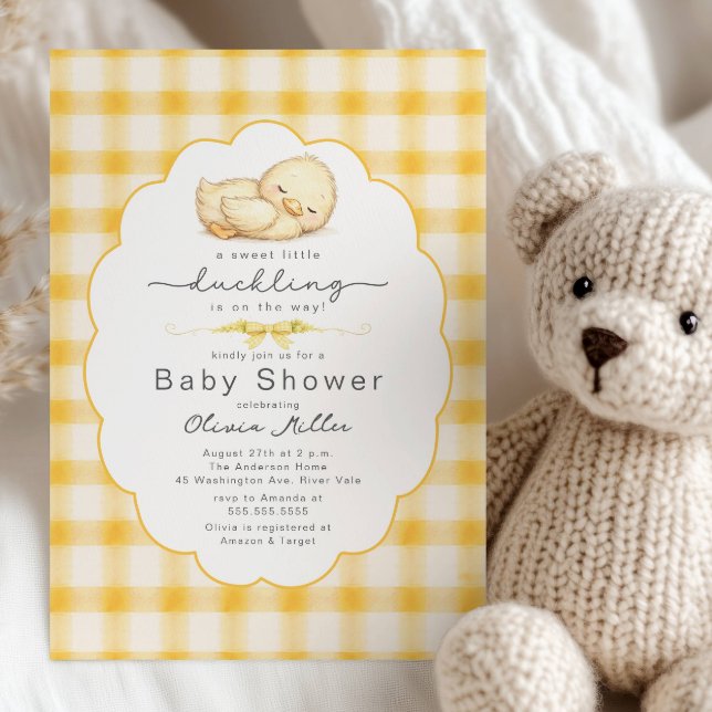 Sweet Little Duckling Baby Shower Invitation (Creator Uploaded)