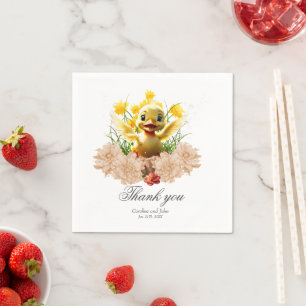 Sweet little duckling napkin