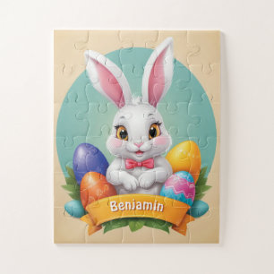 Sweet Little Easter Rabbit Personalized Kids Jigsaw Puzzle