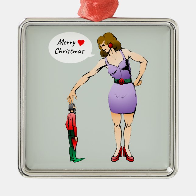 Sweet Little Elf  Metal Ornament (Front)