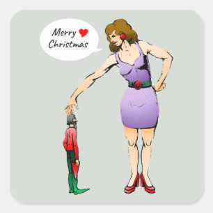 Sweet Little Elf  Square Sticker
