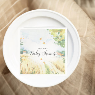 Sweet Little Farm Baby Shower Napkin