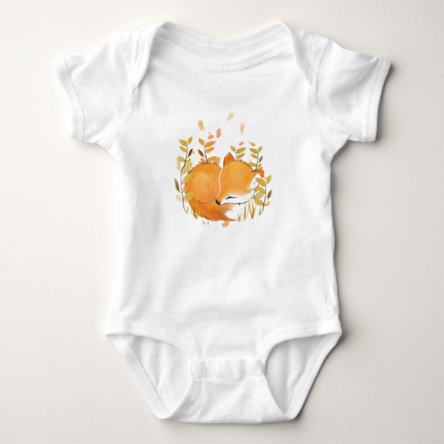 Sweet little fox baby bodysuits (Front)
