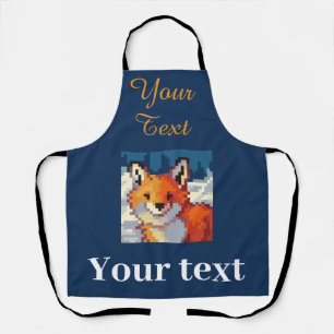 Sweet little Fox, vos, pixel art Apron