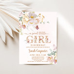 Sweet Little Girl Baby Shower Invitation<br><div class="desc">Blush Pink Floral Sweet Little Girl Baby Shower Invitation Girl</div>