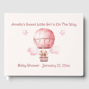 Sweet Little Girl on the Way Baby Shower Guest Book