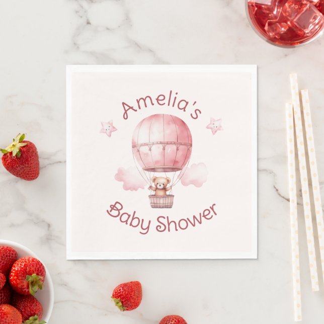 Sweet Little Girl on the Way Baby Shower Napkin (Insitu)