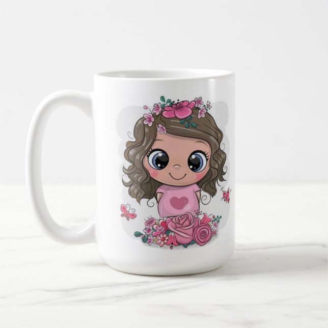 Sweet little girl photoshop draw Mug (Left)