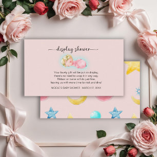 Sweet Little Girl Pink Display Shower Enclosure Card